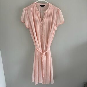 Robert Louis Blush Pink Polka Dot Baby Doll Dress.